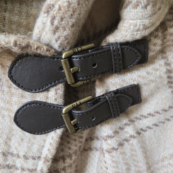 Ralph Lauren Women's Plaid Cape - Cream and Brown - Picture 3 of 3